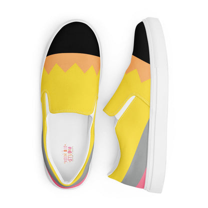 Slip-On Canvas Shoes: Teacher Pencil Print (Women's Lightweight Sneakers)