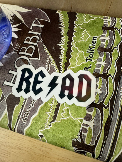 READ dc Rock and Roll Reading Holographic Sticker