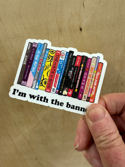 Banned Books Librarian Sticker: Young Adult and Kids, 2"×2.75" Vinyl, Bubble-Free Application