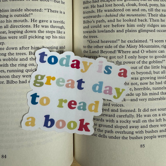 Today is a Great Day to Read a Book Sticker