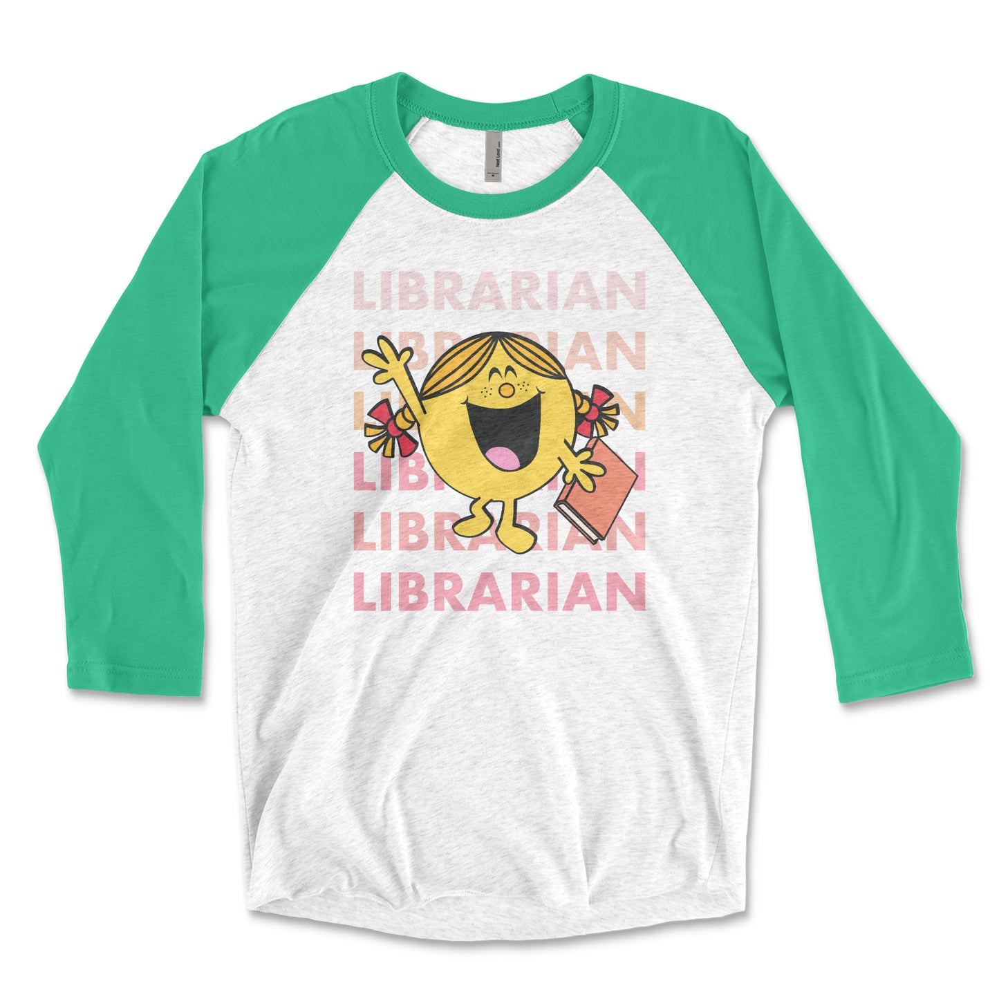 Little Miss Librarian 3/4 Sleeve Raglan T-shirt