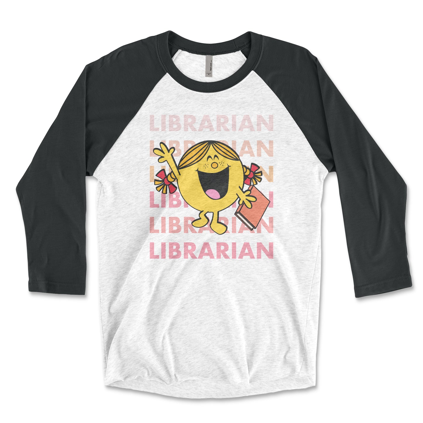 Little Miss Librarian 3/4 Sleeve Raglan T-shirt