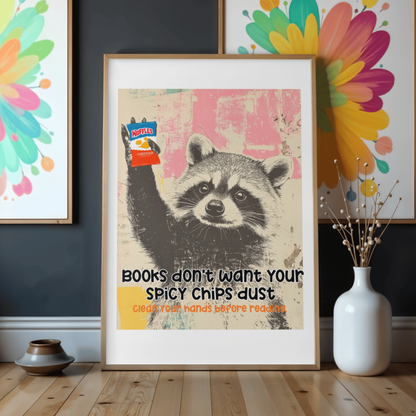 Editable Pop Art Animal Book Care Posters | Library Rules Canva Template