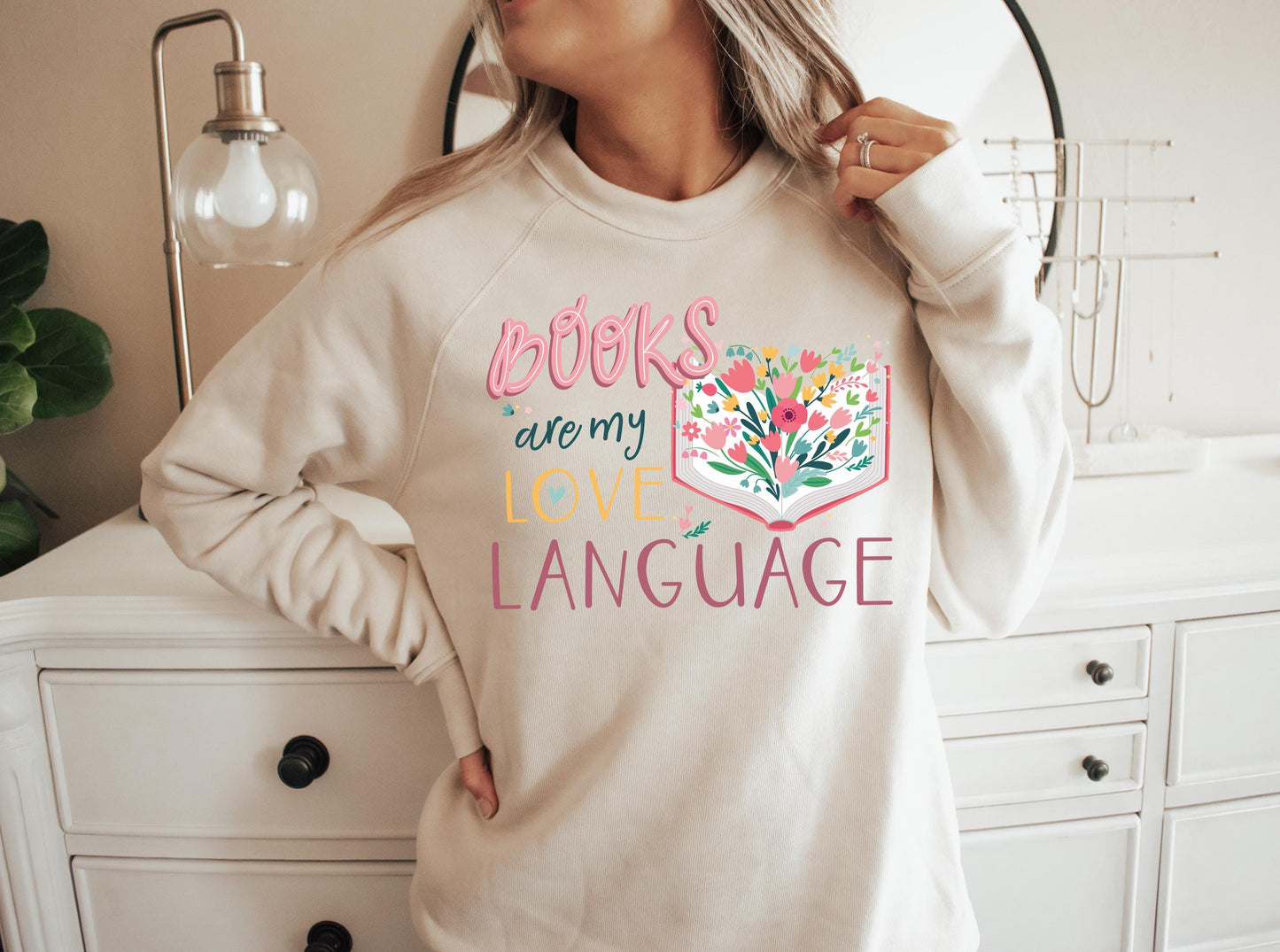 Book Lover Sweatshirt Valentines Day Gift for Book Lover Cozy Reading Sweatshirt Librarian Gift Teacher Gift Book Club Gift Literary Gift