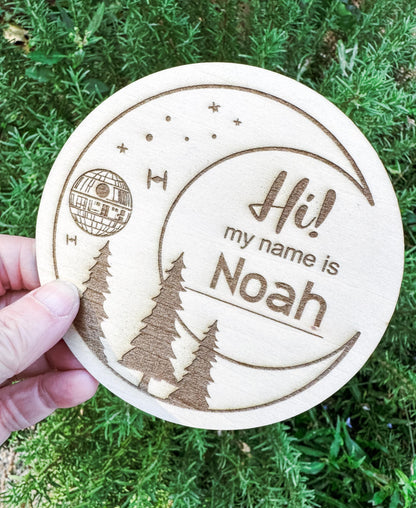 Custom Star Wars© Galactic Baby Shower Gift Box: Death Star & Endor Bodysuits, Socks, and Book Set | Perfect Baby Gift Basket Nerdy