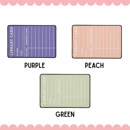 Library Card Pastel Librarian Book Lover Non-Slip Desk Mat