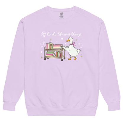 Unisex garment-dyed sweatshirt