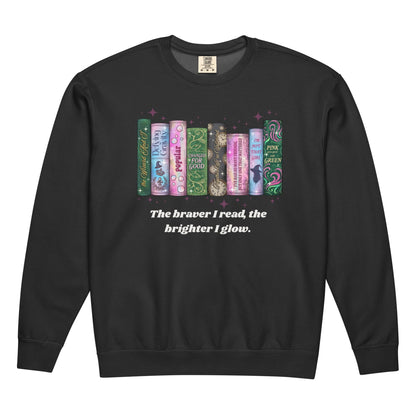 Unisex garment-dyed fleece crewneck sweatshirt