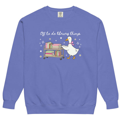 Unisex garment-dyed sweatshirt