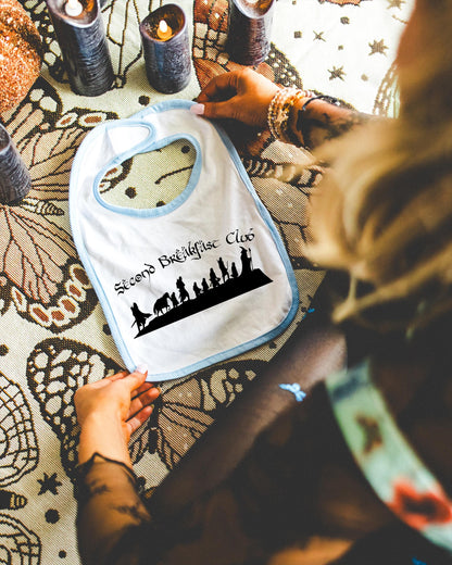 Second Breakfast Hobbiton LOTR Bib Nerdy Baby Bib Baby Shower Gift Infant Clothing Halflings Fantasy Clothing