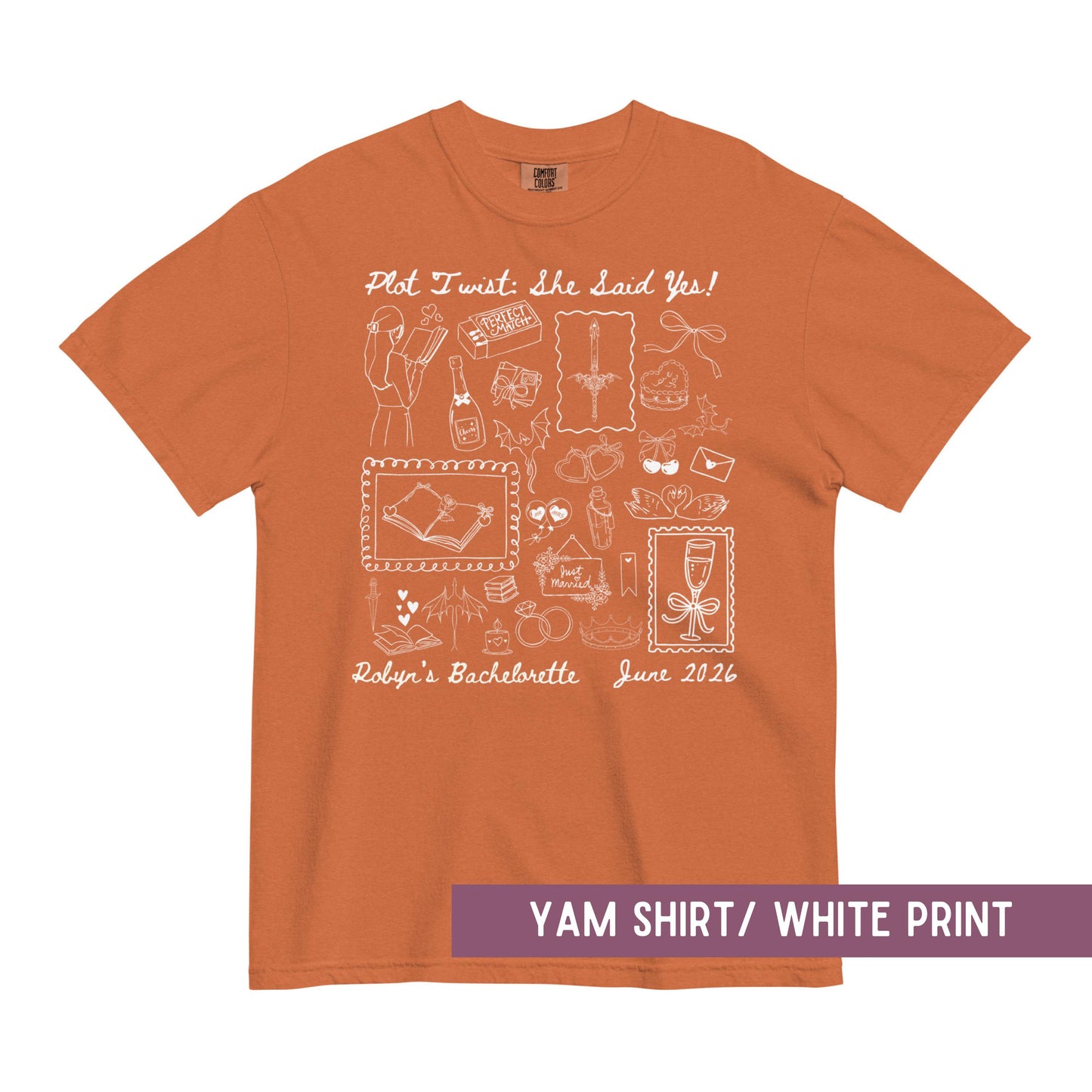 Bachelorette Party Shirt - Romance Book Lover Unisex Heavyweight Tee, Durable Casual Wear