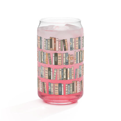 My Bookshelf Glass Can Tumbler (16 oz)