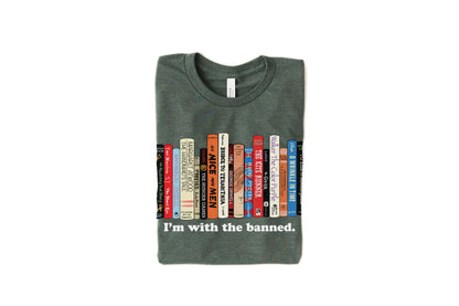 I'm With the Banned Librarian Short Sleeve T-shirt