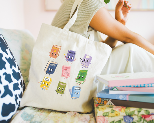 Book Genres Tote Bag