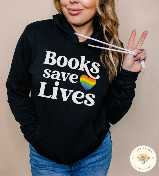 Books Save Lives Unisex Hoodie Sweatshirt