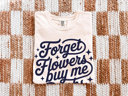 Forget Flowers Buy Me Books Reading Unisex Garment-Dyed Heavyweight T-shirt