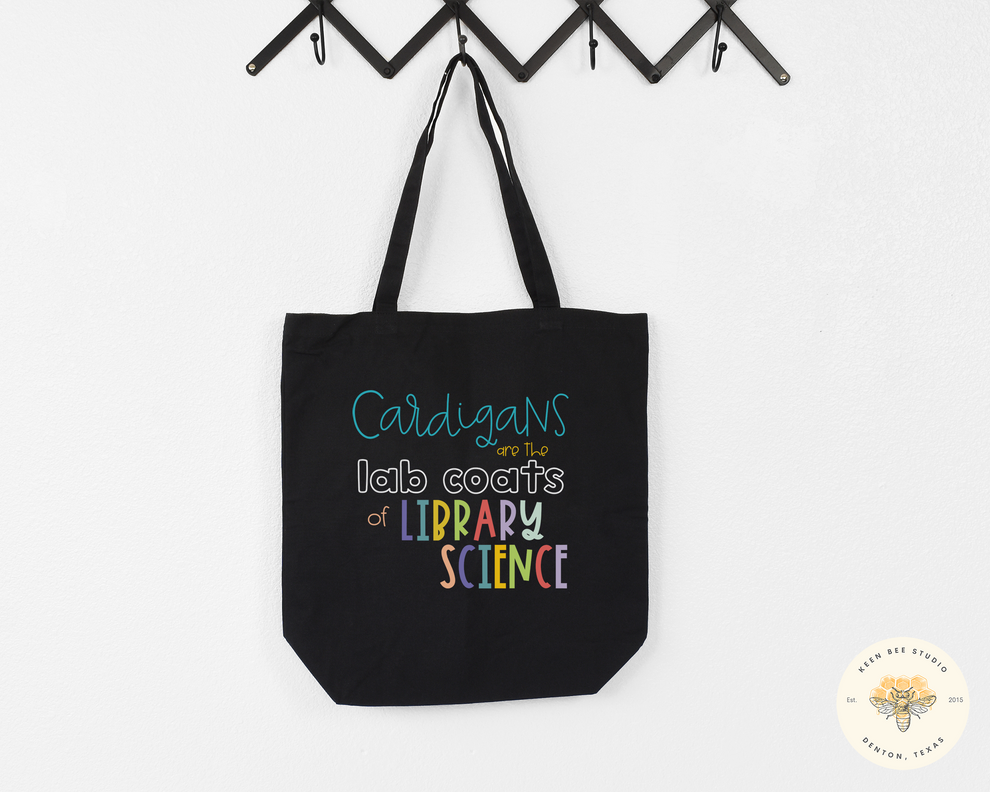 Cardigans Library Science Library Science Tote Bag - Sustainable Cotton, Spacious Interior, Styl ...