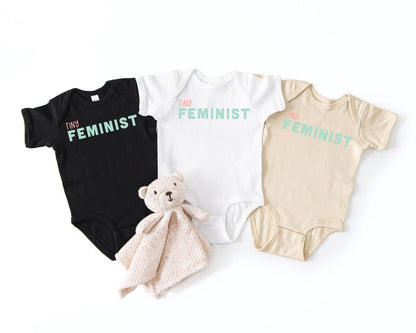 Feminist Baby Onesie, Girl Power Design (Soft Cotton, Newborn-24M)