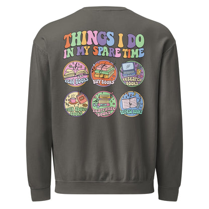 Unisex garment-dyed fleece crewneck sweatshirt