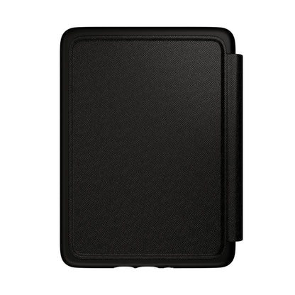 A black rectangular object with a textured surface, likely a protective cover or case for a device.