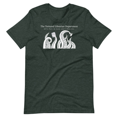 Tortured Librarian's Department Unisex T-shirt | Reading and Librarian Tshirt