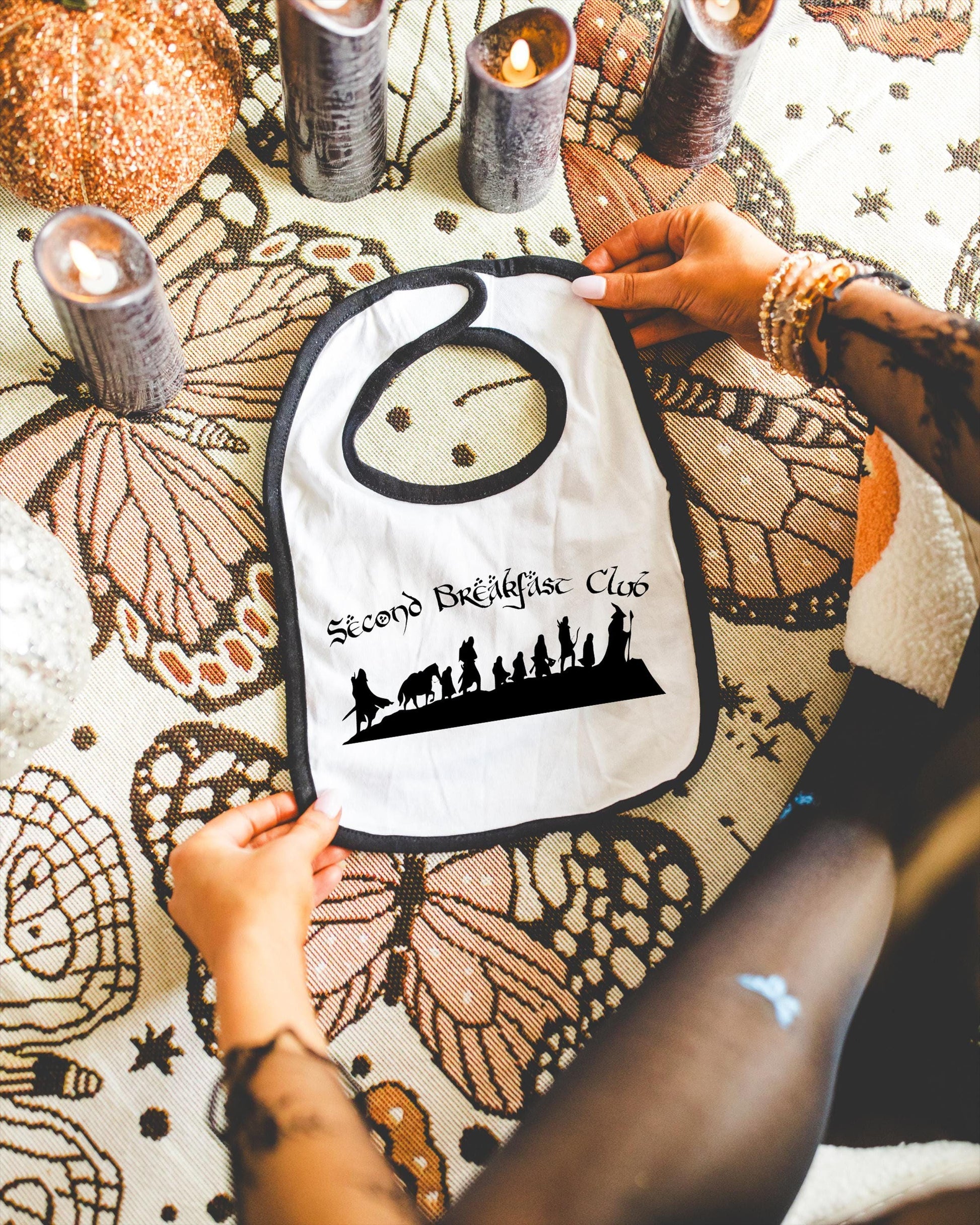 Second Breakfast Club Hobbit LOTR Bib Baby