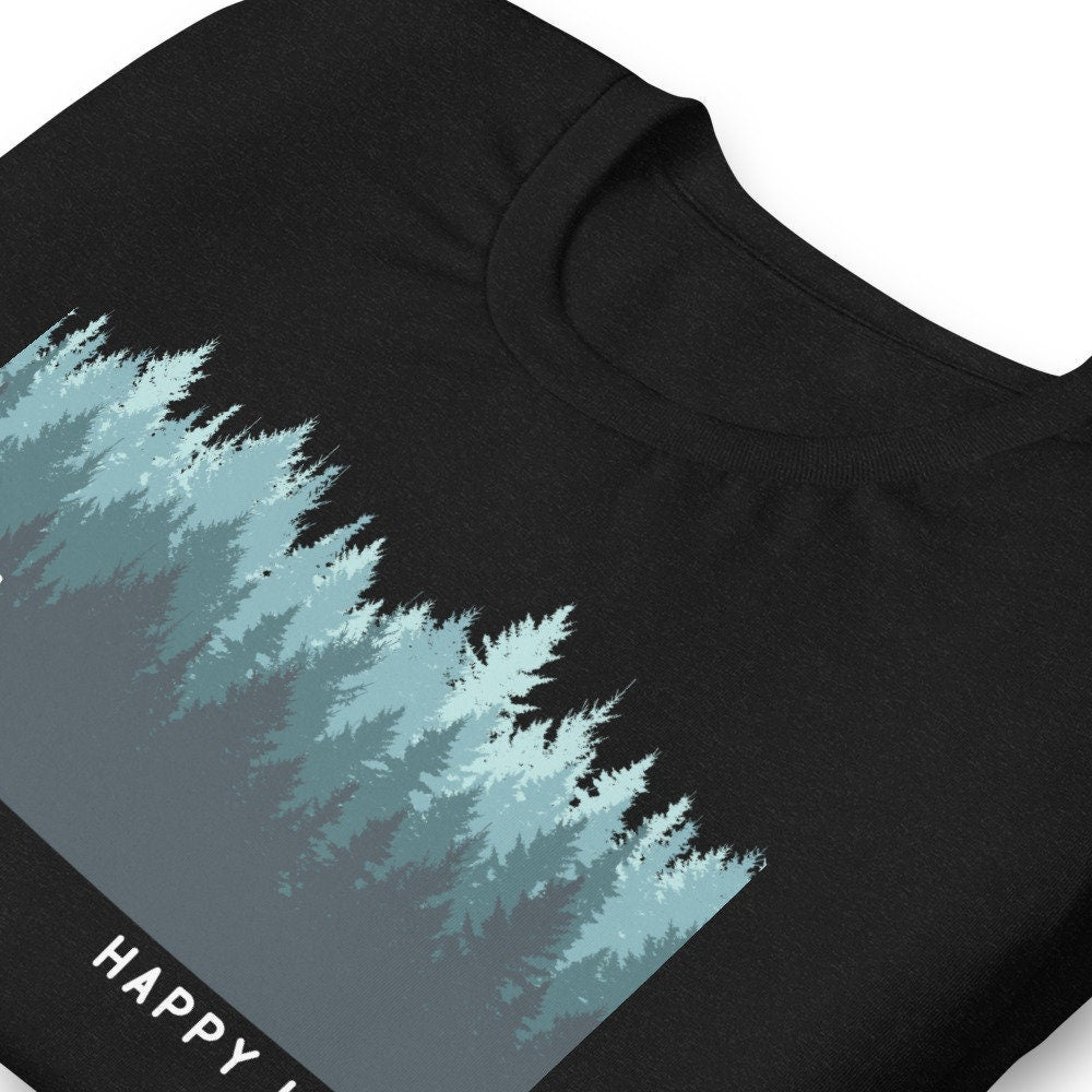 Men's Trail Running Shirt - Lightweight Woods Print Running Tee for Outdoor Performance