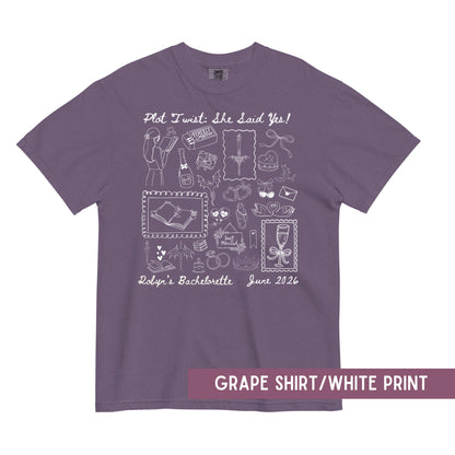 Bachelorette Party Shirt - Romance Book Lover Unisex Heavyweight Tee, Durable Casual Wear