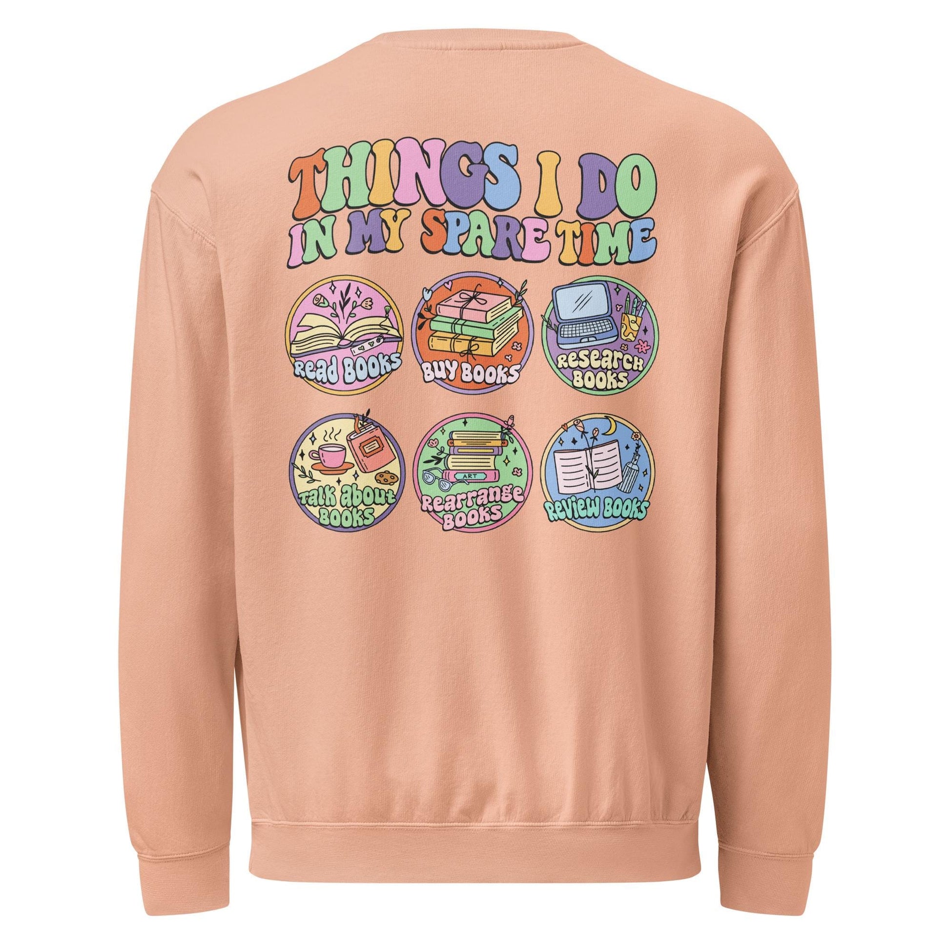 Unisex garment-dyed fleece crewneck sweatshirt