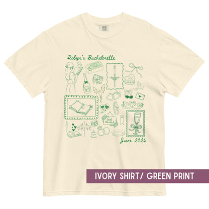 Bachelorette Party Shirt - Romance Book Lover Unisex Heavyweight Tee With Soft Cotton