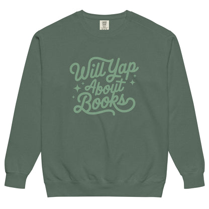 Will Yap About Books Unisex garment-dyed sweatshirt