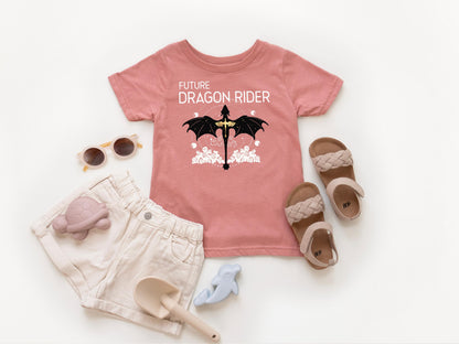 Future Dragon Rider Fourth Wing Toddler Tshirt - Bookish Nerdy Toddler Fantasy Lover