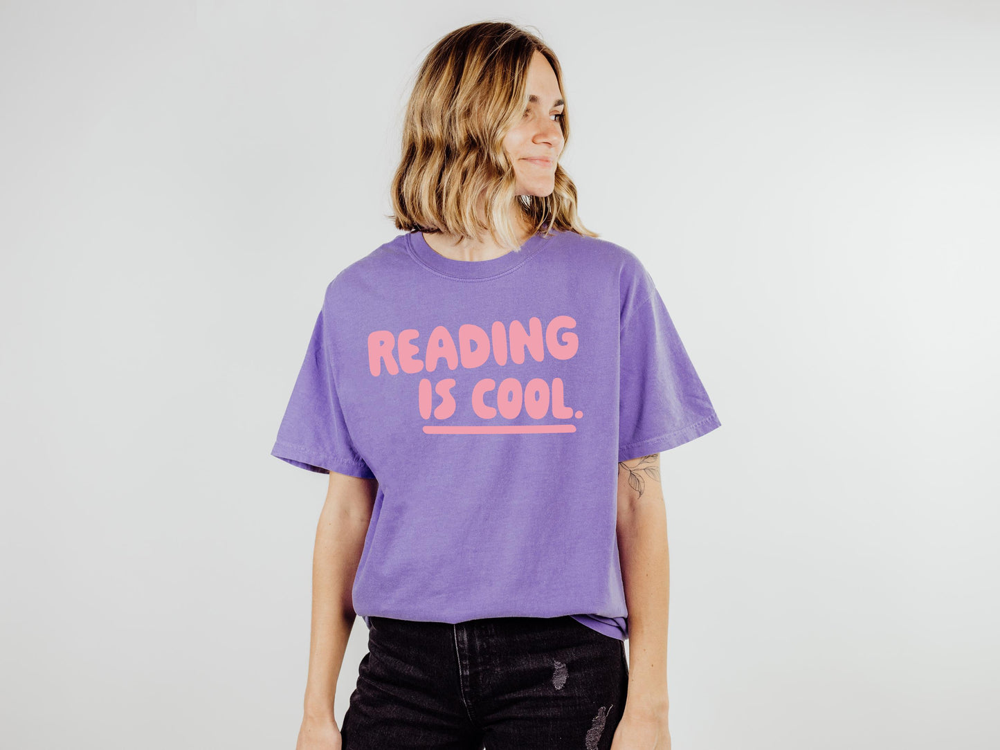 Reading is Cool T-Shirt - Soft, Heavyweight Cotton Librarian Tshirt