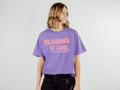 Reading is Cool T-Shirt - Soft, Heavyweight Cotton Librarian Tshirt