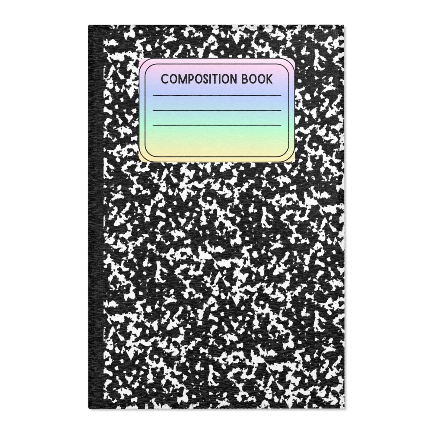 Rainbow Composition Book Area Rug | Colorful Classroom Rug