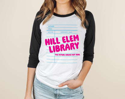 Custom Library Card Raglan Shirt, Personalized School Library Baseball Tee
