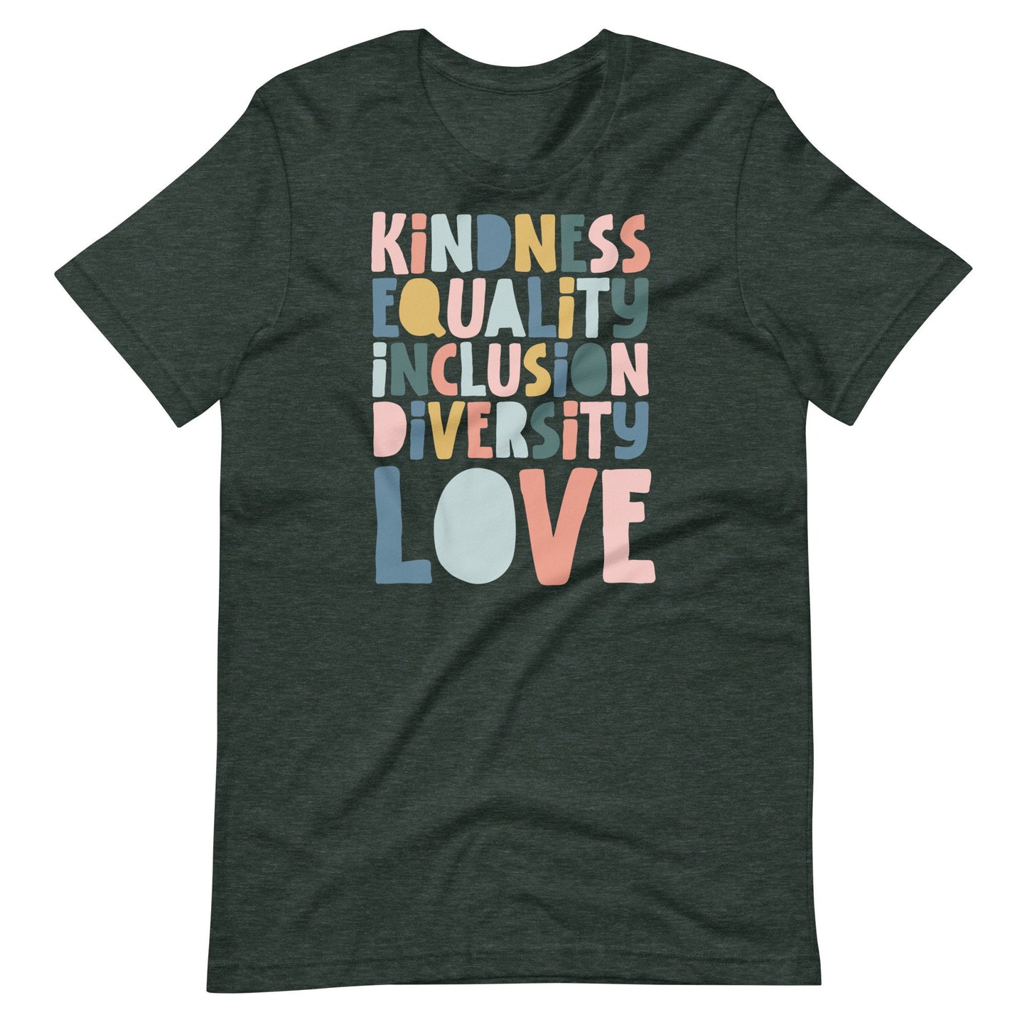 Kindness Equality Inclusion Block Letters  Design | Back To School | SPED Teacher | Gift for Teacher