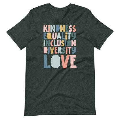Kindness Equality Inclusion Block Letters  Design | Back To School | SPED Teacher | Gift for Teacher