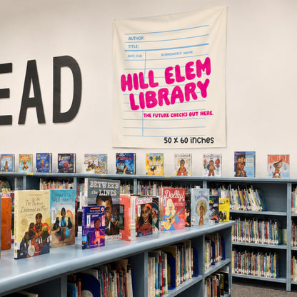 Custom Library Card Indoor Wall Tapestry | Retro Librarian Wall Art