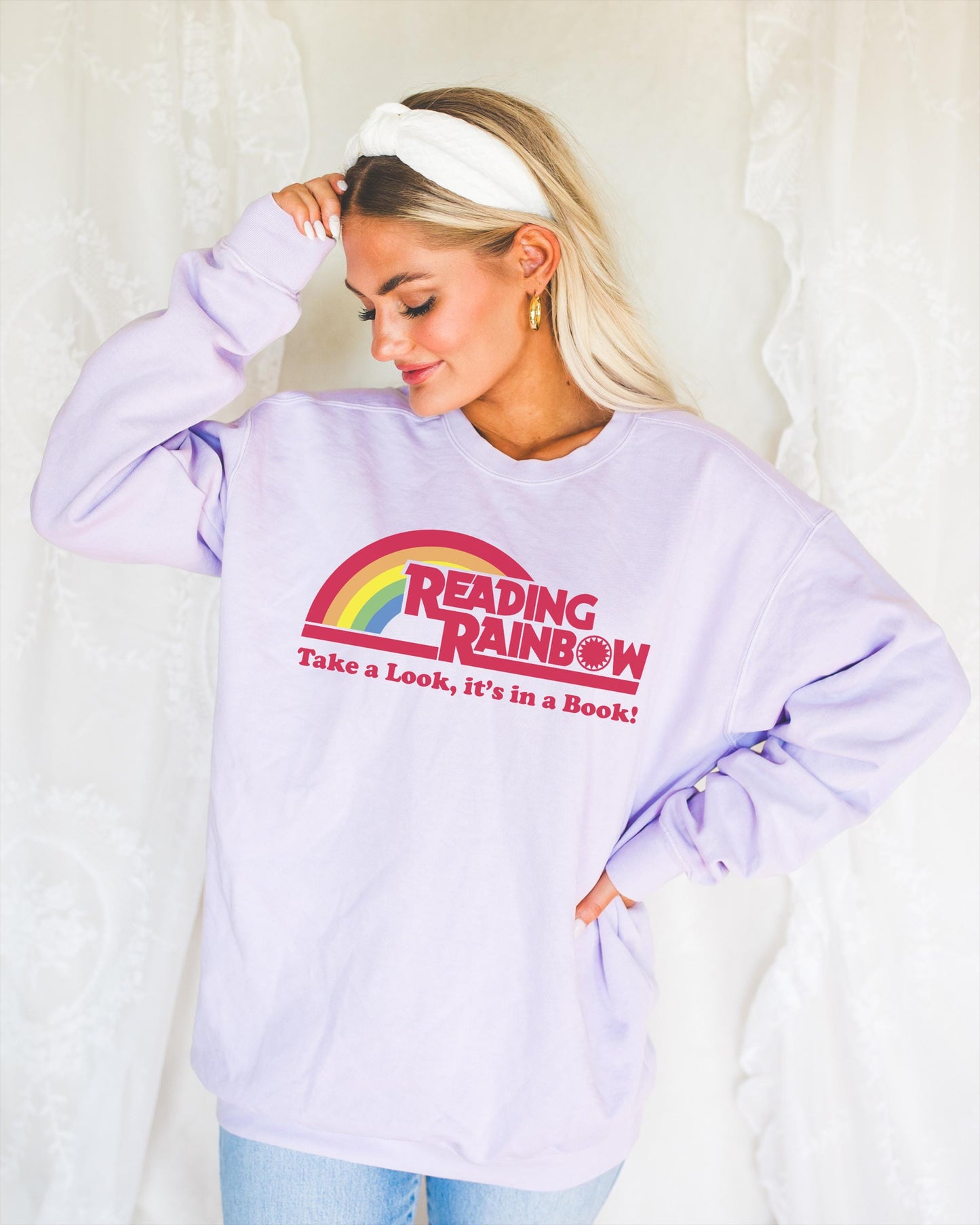 Reading Rainbow Sweatshirt: Retro 80s Librarian Gift