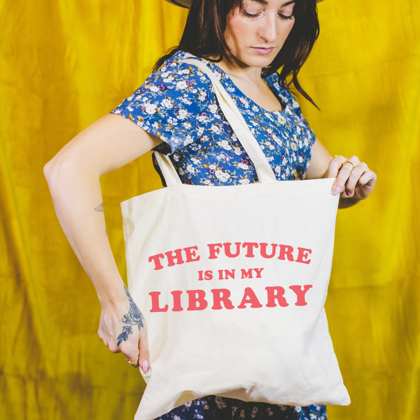 The Future is in My Library Canvas Tote Bag