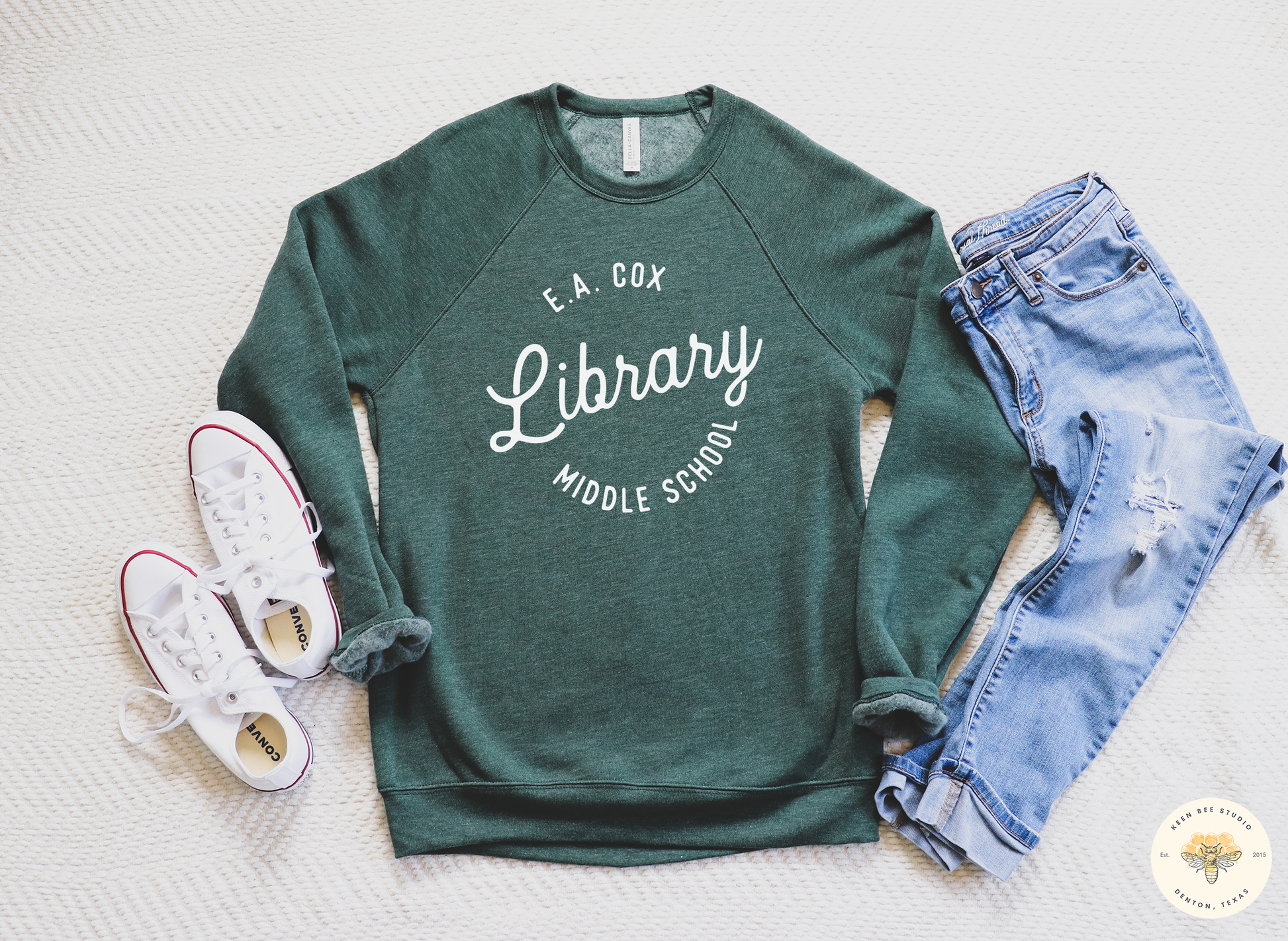 Custom Librarian Sweatshirt - Cozy Library Name Crewneck 
