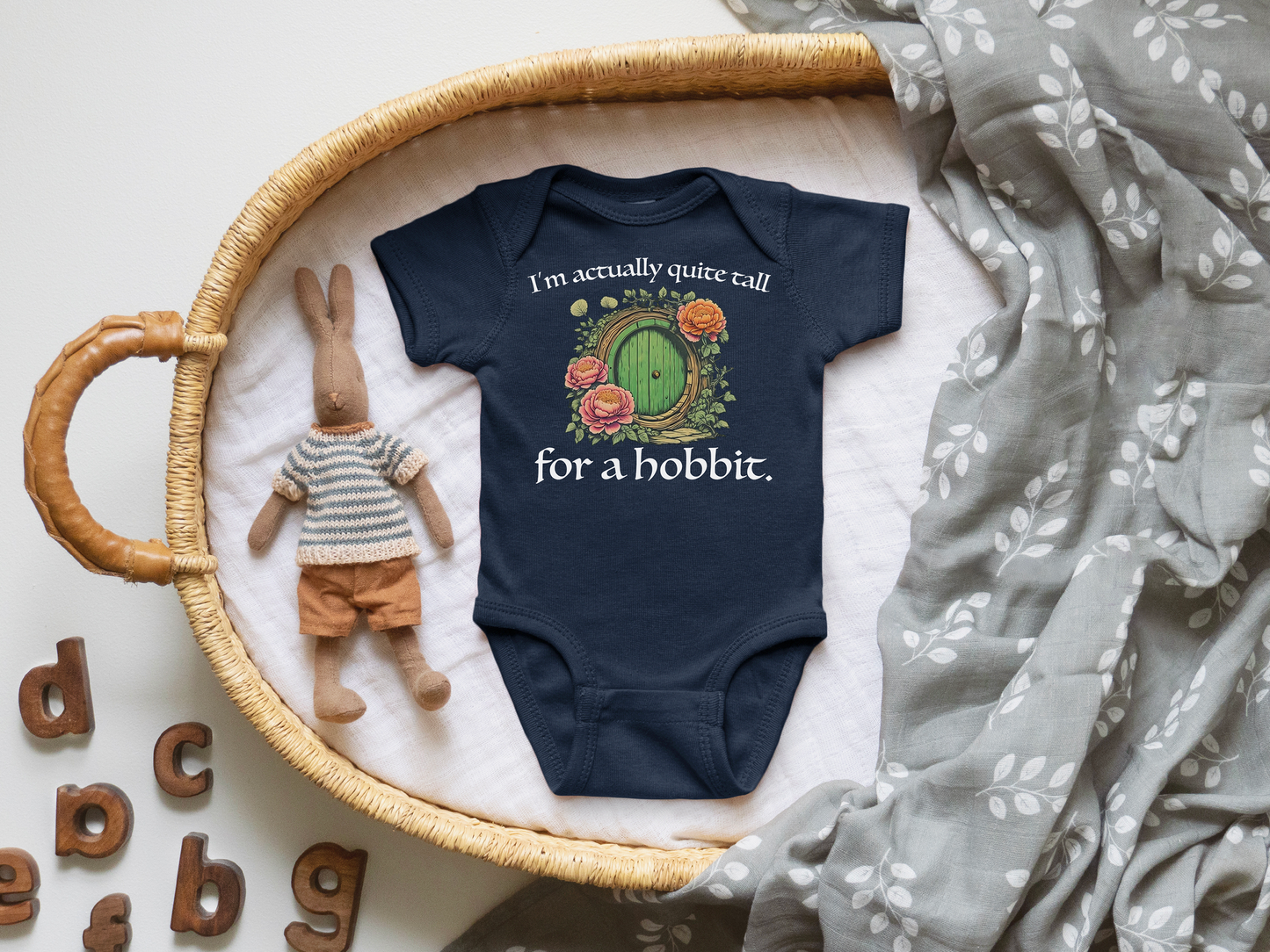 I'm Actually Quite Tall for a Hobbit Bodysuit Nerdy Baby Bodysuit Baby Onesie© Lord of the Rings