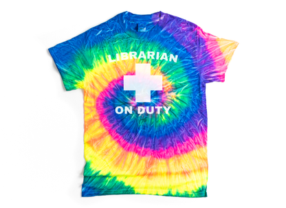 Librarian On Duty Tie-Dye Short Sleeve T-shirt