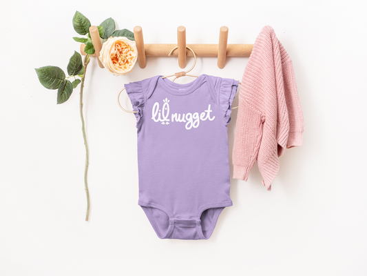 Lil Nugget Chickfila Nuggies Lover Nerdy Baby Onesie©