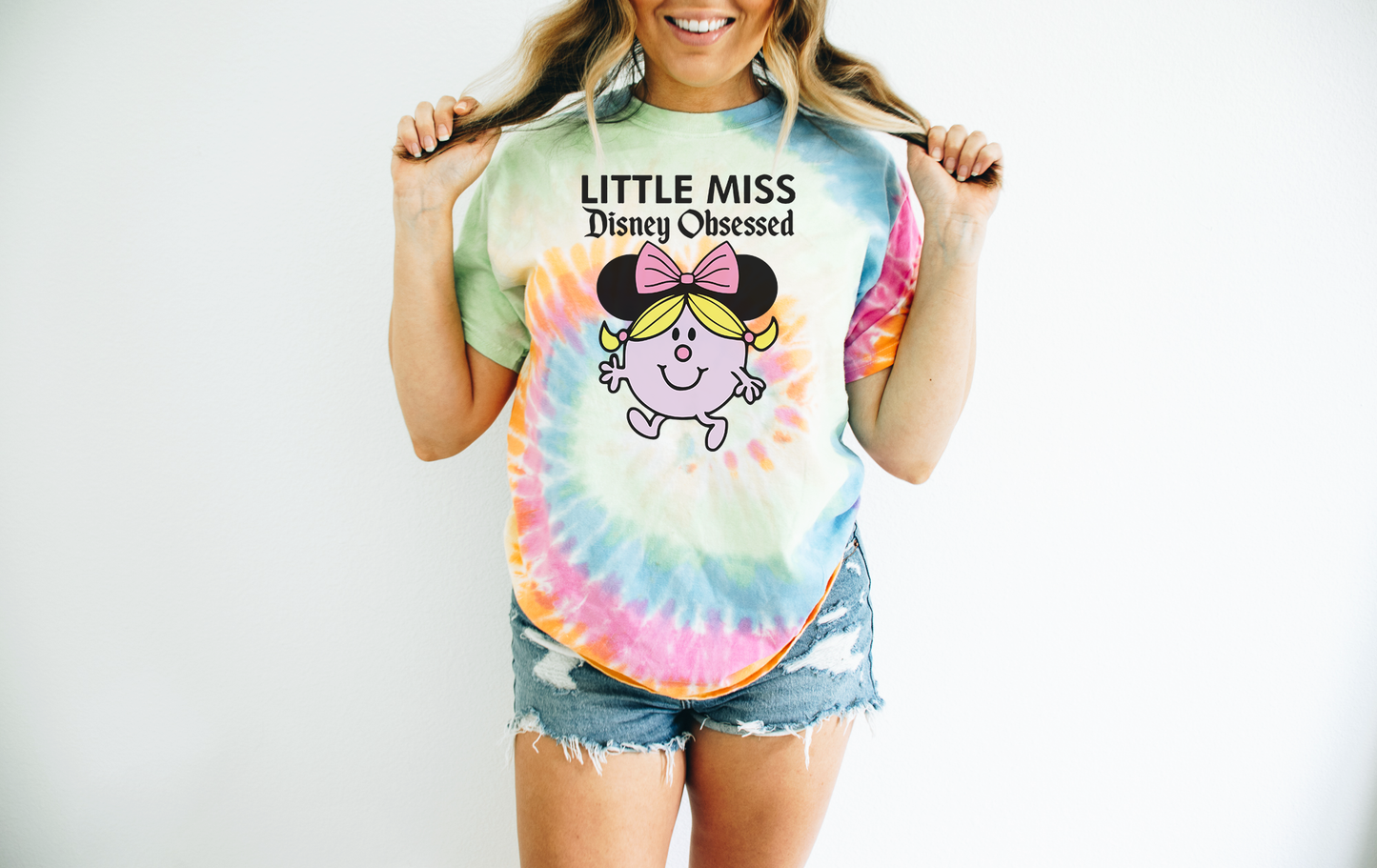 Little Miss Disney Obsessed Tie-Dye Short Sleeve T-shirt