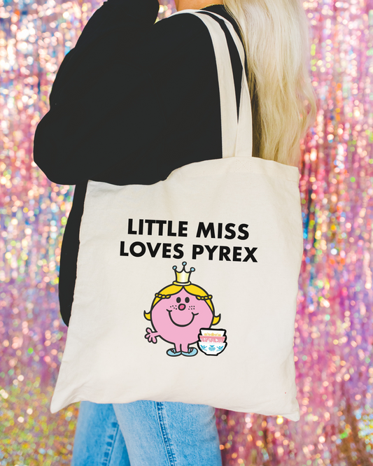 Little Miss Loves Pyrex Cotton Tote Bag