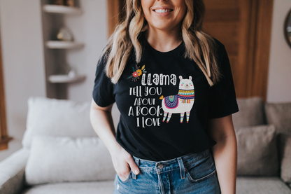LLama Tell You About a Book I Love Short Sleeve T-shirt