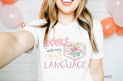 Books Are My Love Language Short Sleeve T-shirt