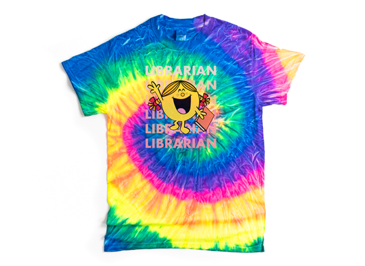 Little Miss Librarian Tie-Dye Short Sleeve T-shirt